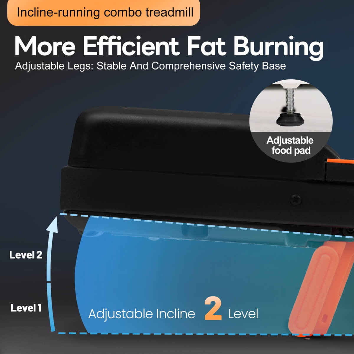 Folding Treadmill with Handrail ¨C Adjustable Incline 1¨C10 km/h, Low Noise Running Machine for Home & Office, LED Display