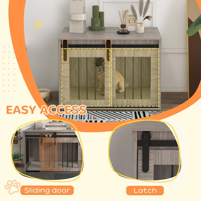 Dog Crate Furniture, Removable Cushion Medium Dogs, Brown