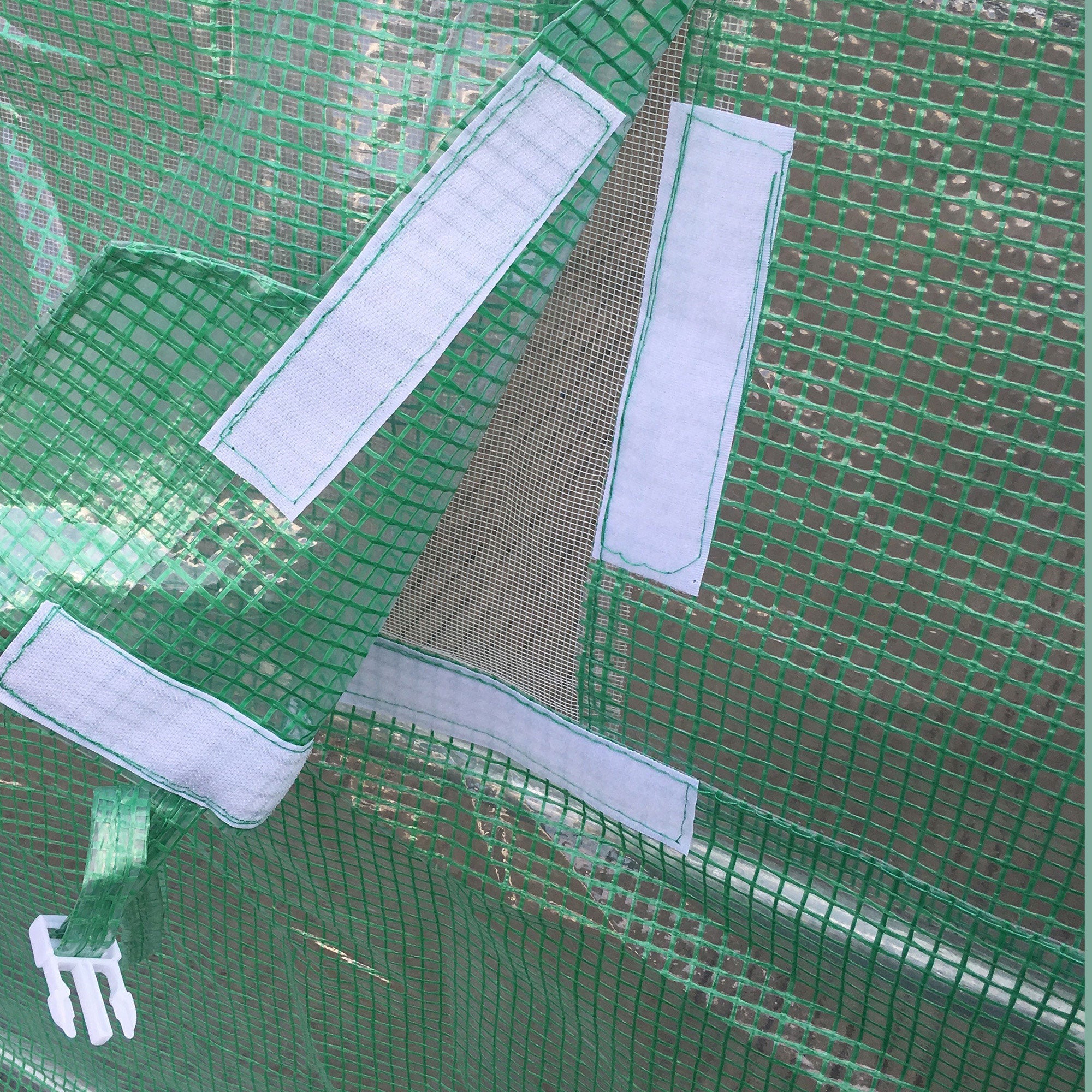 Large Polytunnel Walk In Greenhouse with Metal Hinged Door, Galvanised Steel Frame, Green