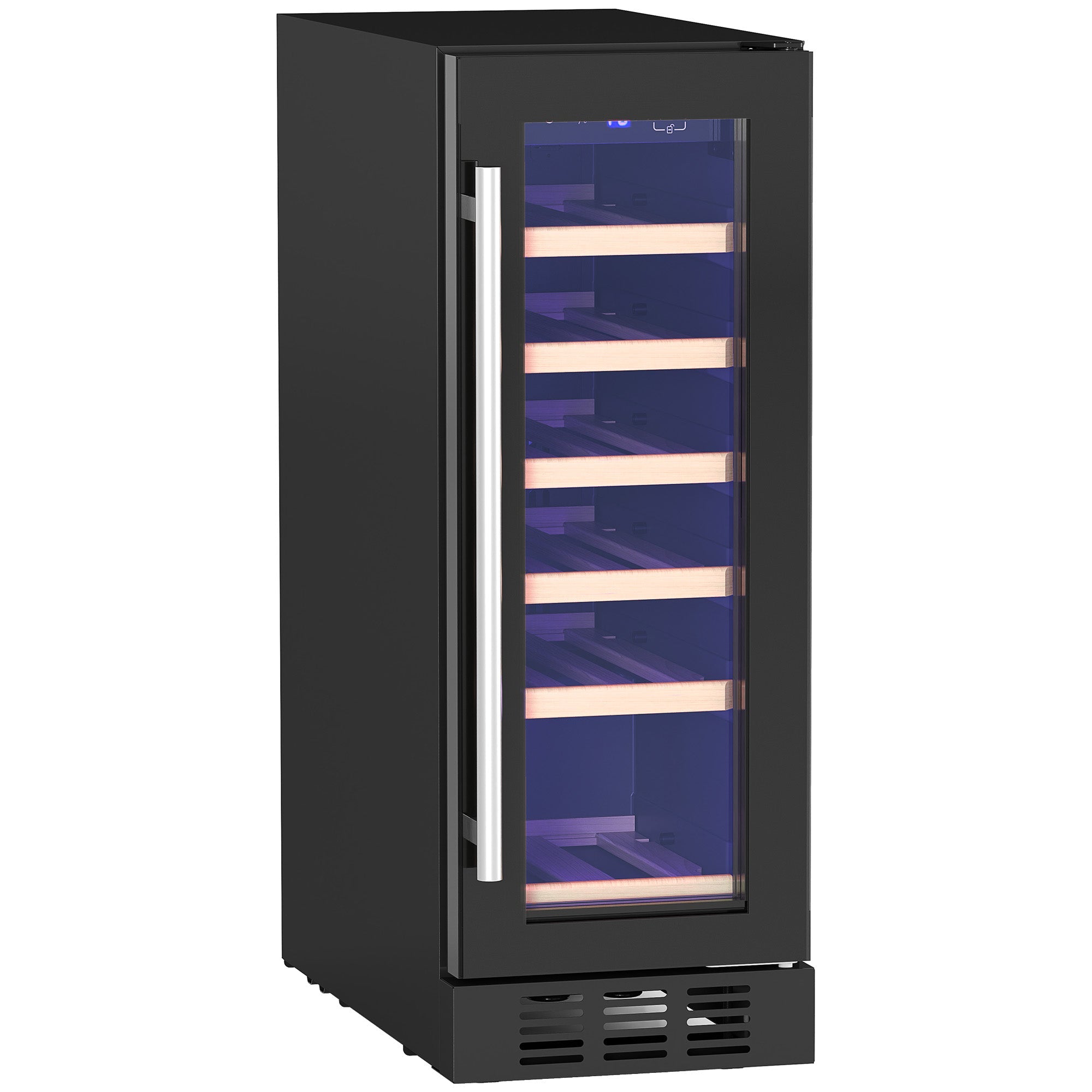 Wine Fridge 19 Bottle 5-18¡æ with Wooden Rack - Black