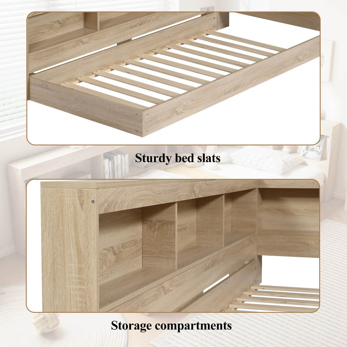 3FT Single Storage Bed 90×190cm – Durable MDF Frame with Large Under-Bed Storage for Adults & Teens