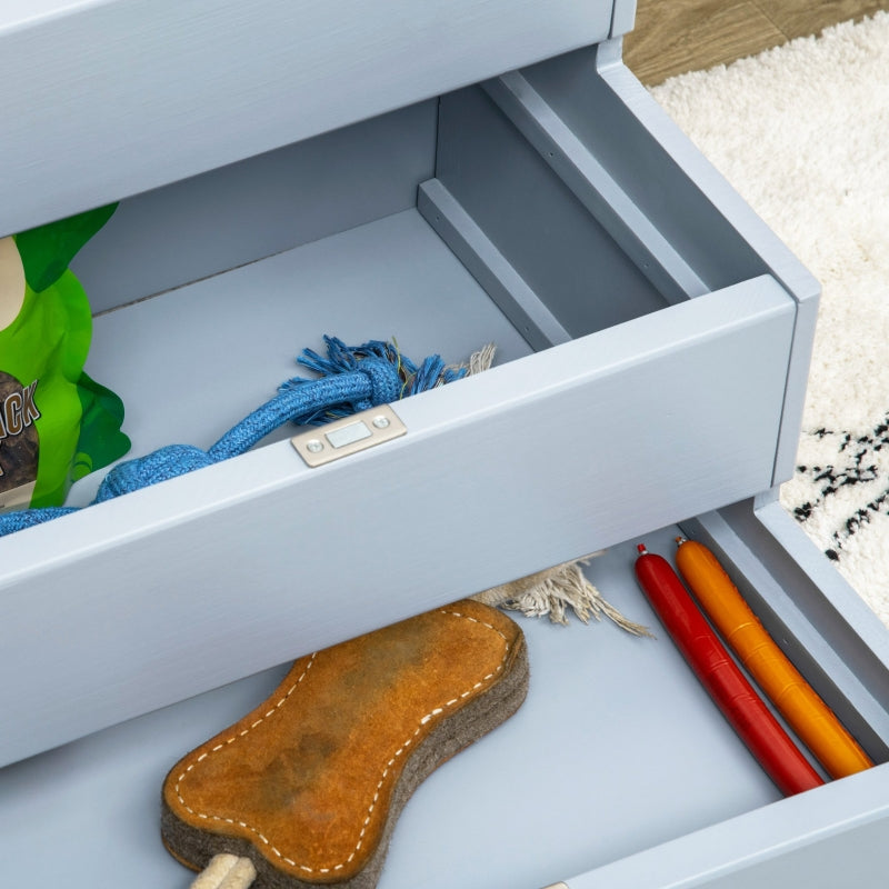 Dog Steps Pet Stairs, 3 Step Wooden with Storage, Grey