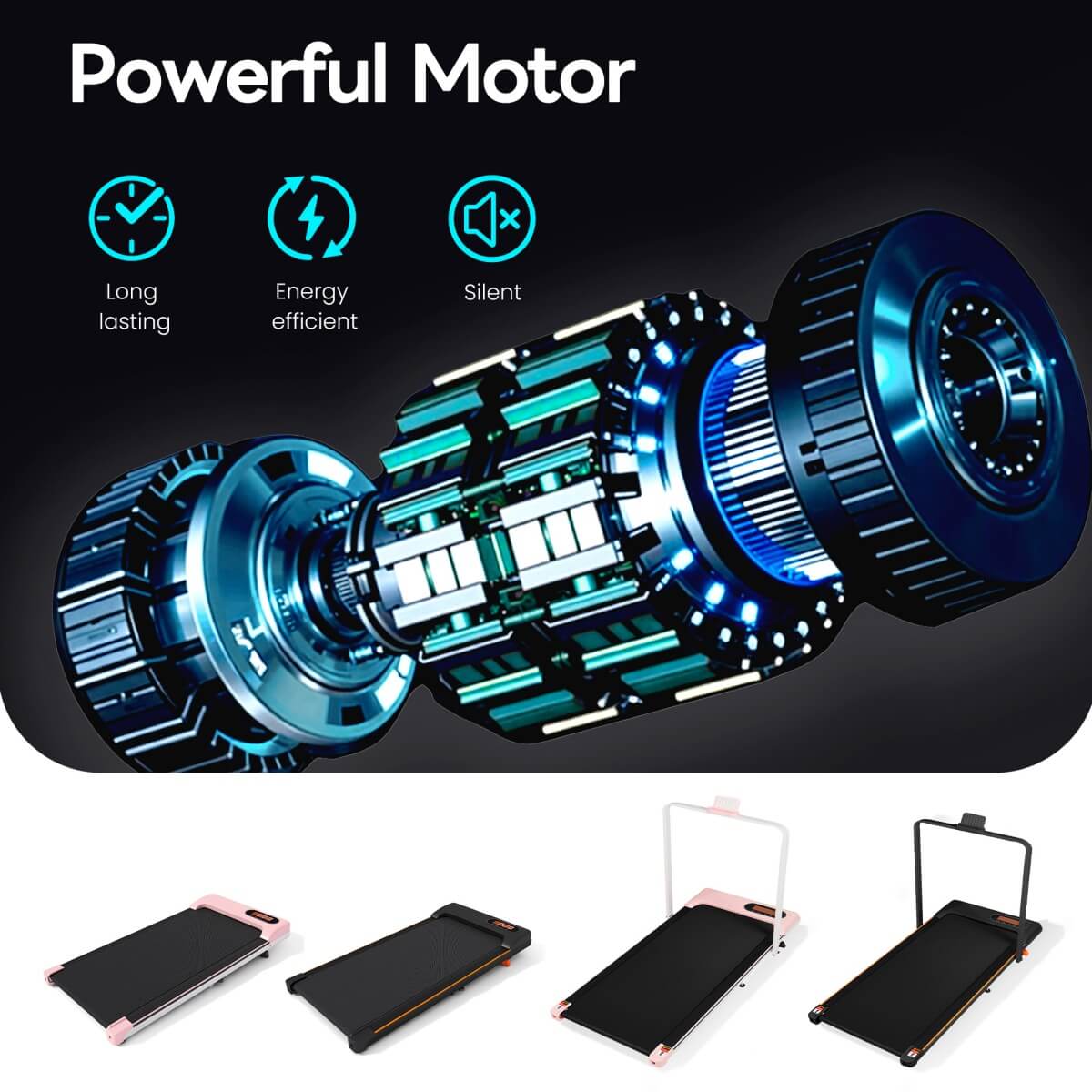 Folding Treadmill with Handrail ¨C Adjustable Incline, 1¨C10 km/h Running Machine with LED Display & Phone Holder