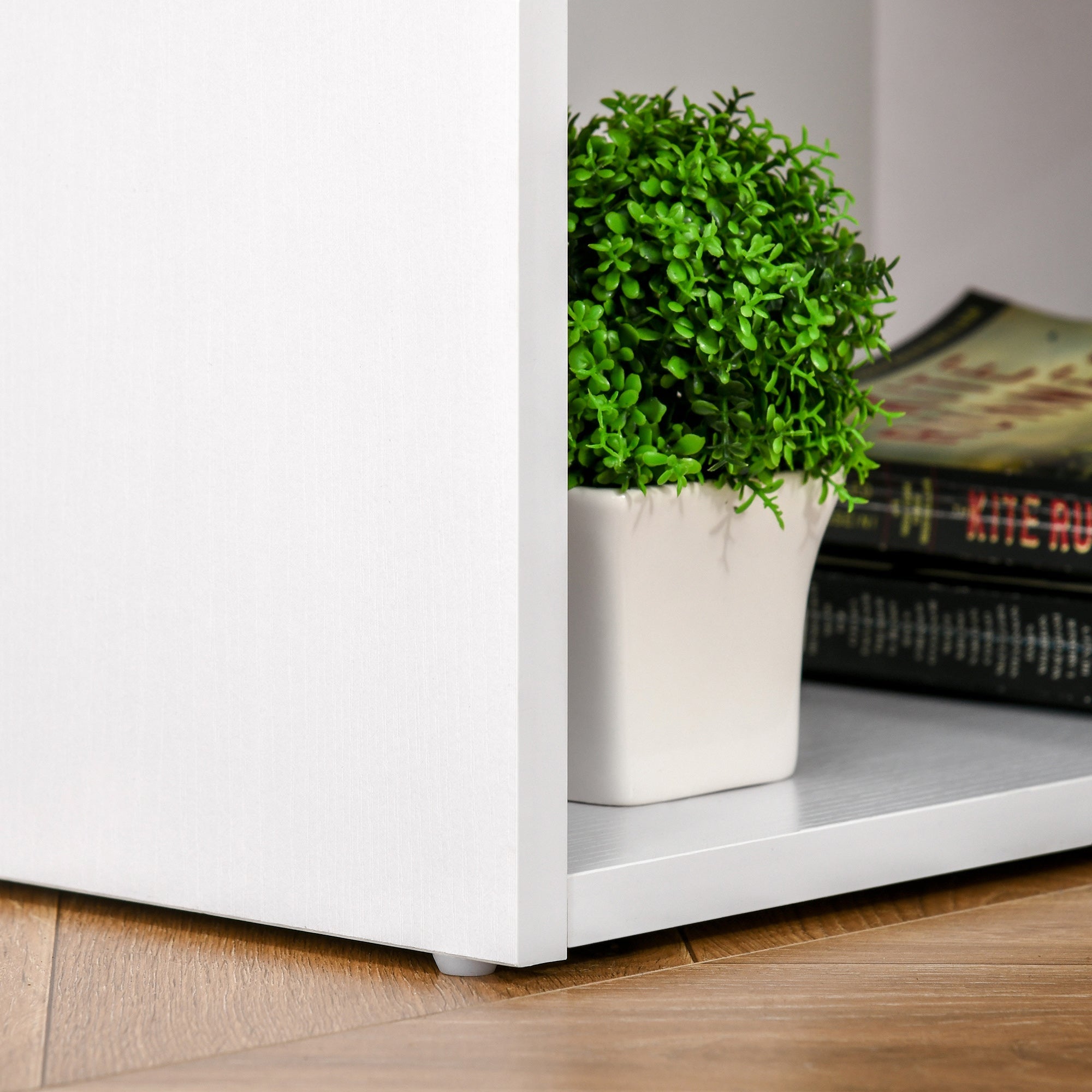 Computer Desk with 3 Storage Shelves & Drawers, White