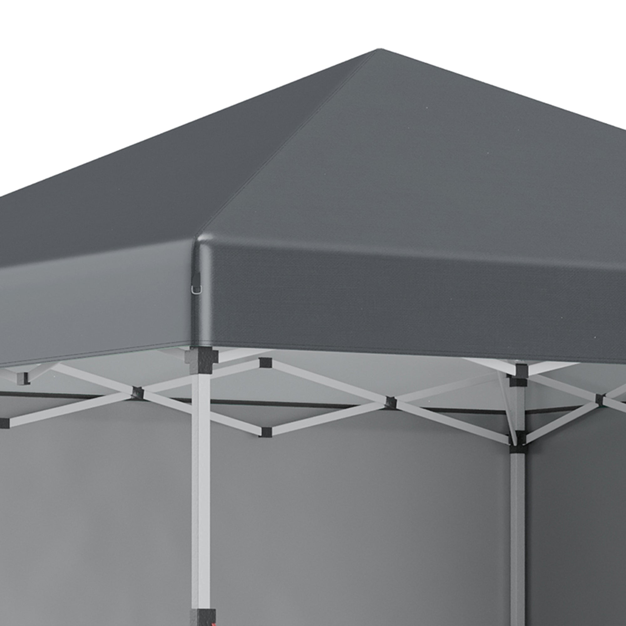 Pop Up Gazebo 3 x 3 (M), UPF 30+, 2 Sidewalls, Leg Weight Bags, Wheeled Bag, Height Adjustable, Dark Grey