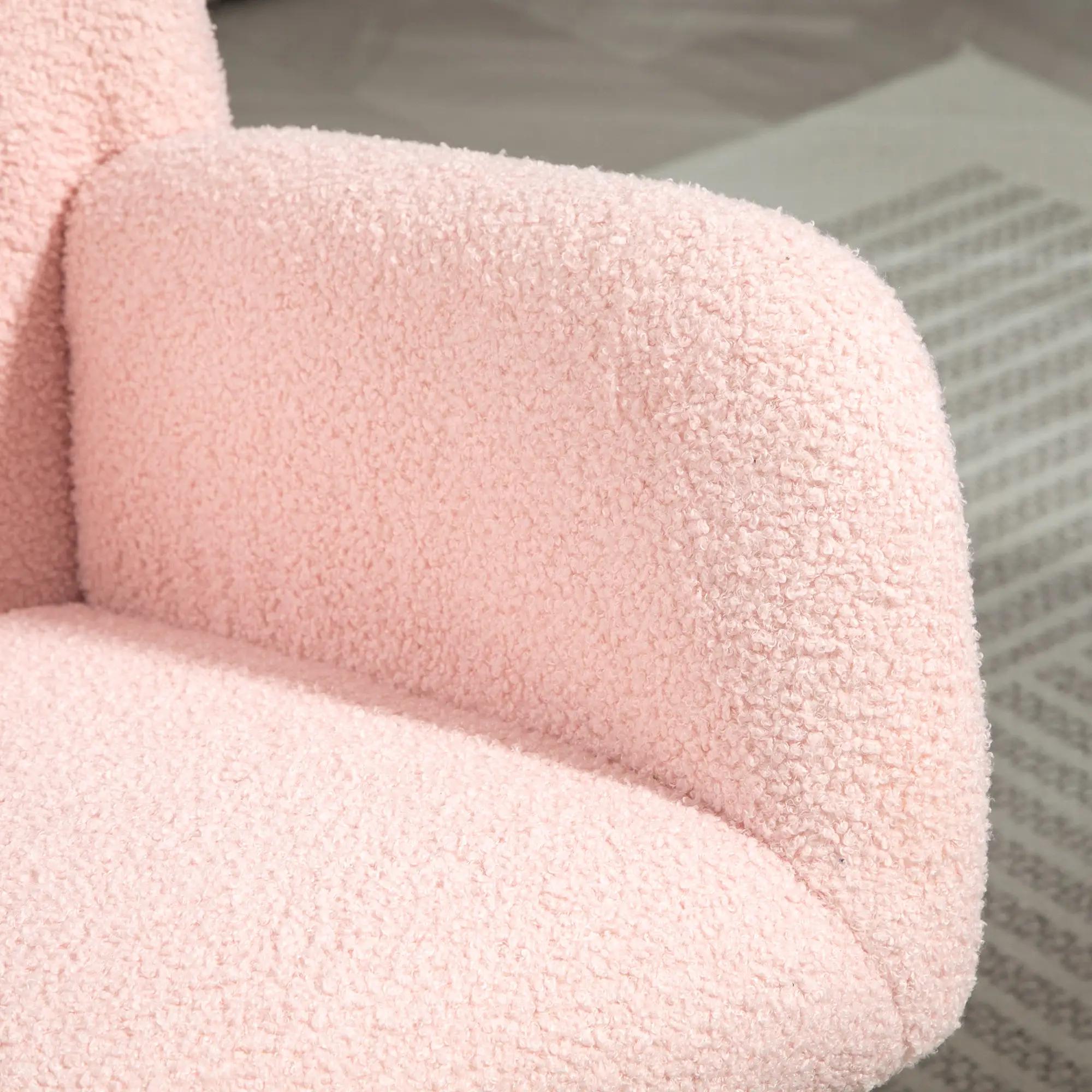 Teddy Fleece Rocking Chair - Pink