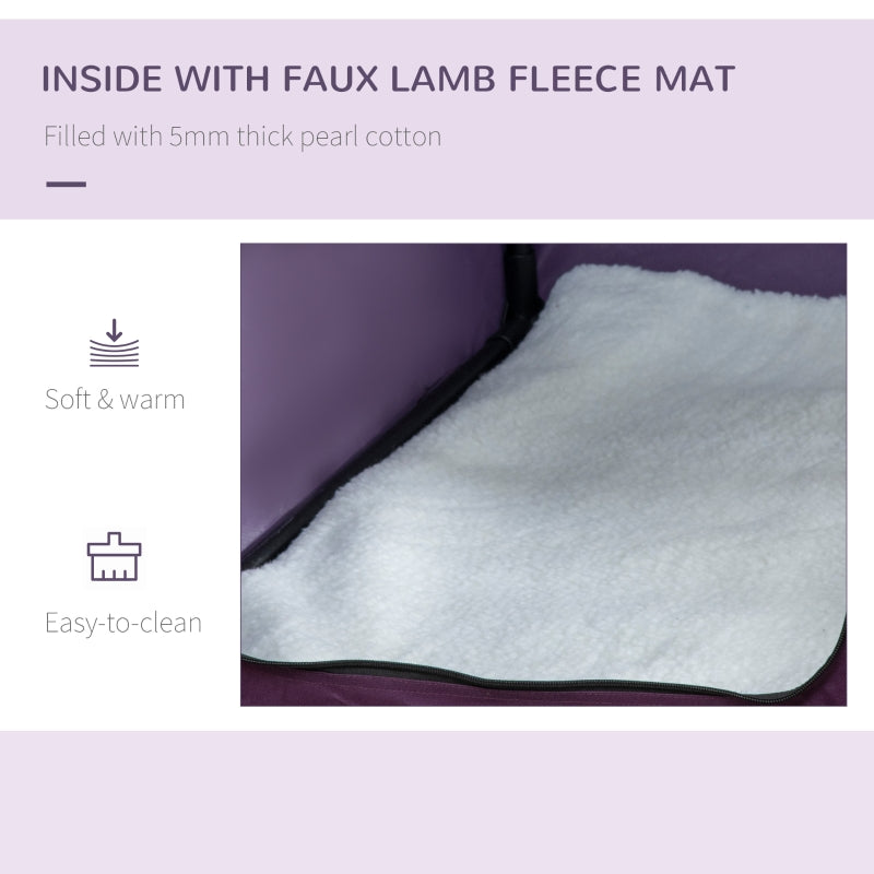 Pet Carrier 60cm, with Cushion, Purple