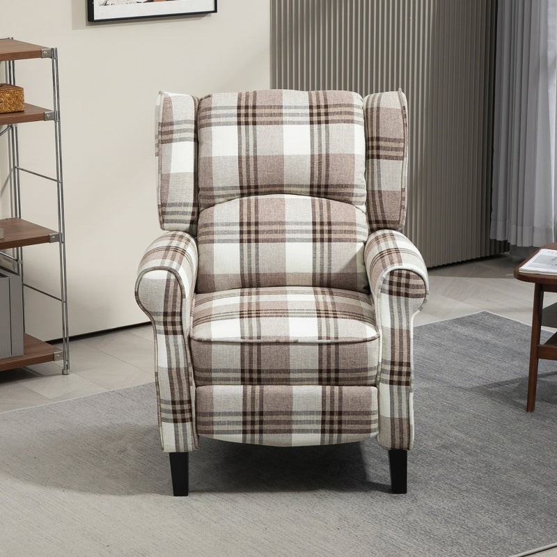 Armchair, 160?? Reclining with Footrest - Brown