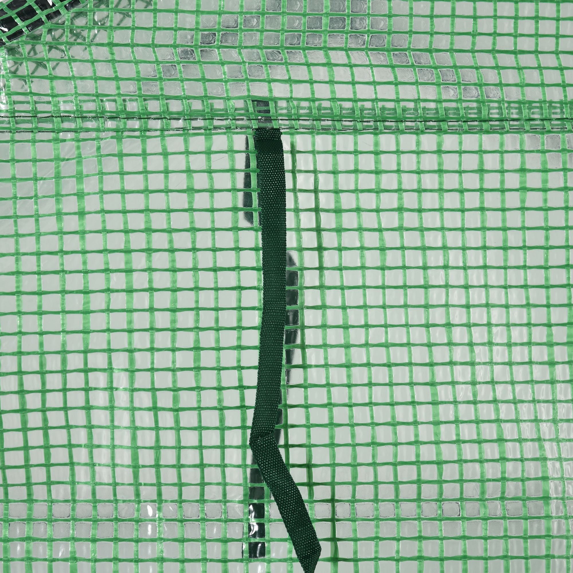 Walk in Greenhouse with Shelves, Steeple, Removable Cover, Green