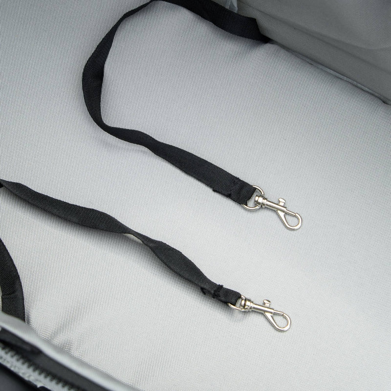 No-Zip Pet Stroller One-Click Fold Travel Pushchair with EVA Wheels, Grey