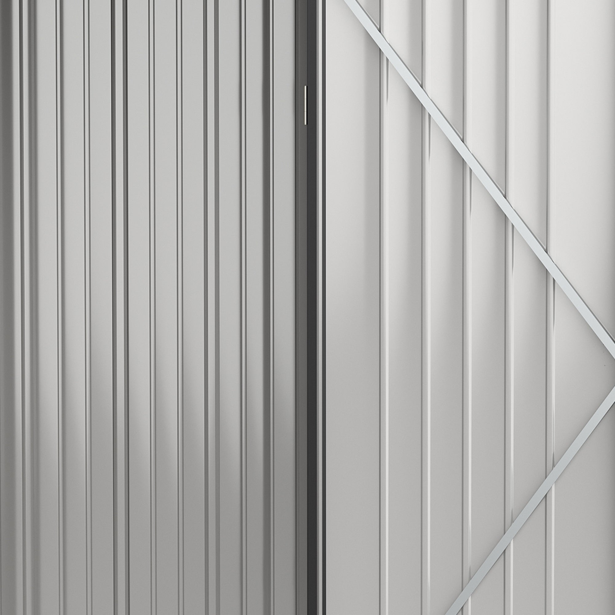 Corrugated Steel Garden Shed 5.3 x 3.1ft - Black