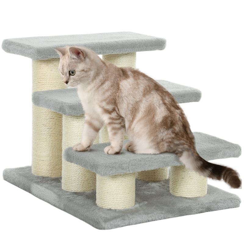 Pet Stairs 3-step Ladder for Cats & Dogs, Grey